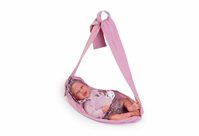 Muñeca recién nacida Carla 42 cm con fular portabebé