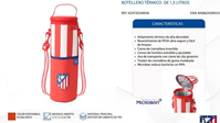 BOTELLERO TÉRMICO PARA BOTELLAS DE 1.5 LITROS ATLÉTICO DE MADRID