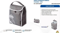 PORTA ALIMENTOS TÉRMICO PLEGABLE GRIS REAL MADRID
